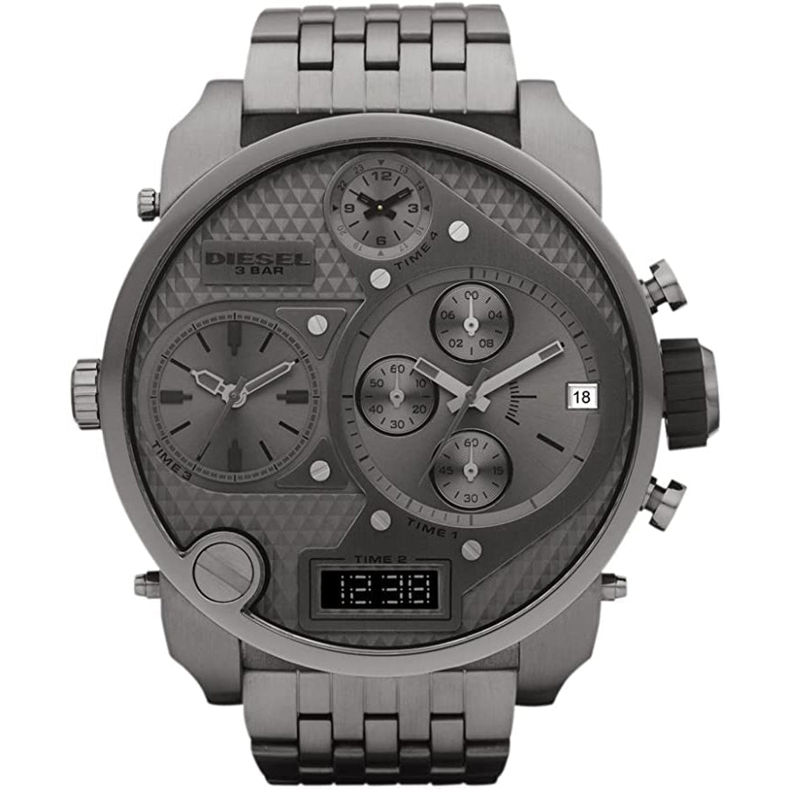Diesel Dz7247 Men S Chronograph Big Daddy Gun Metal ur
