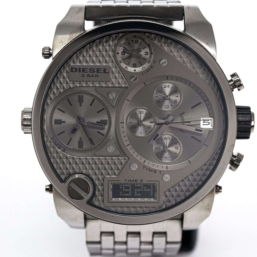 Diesel Dz7247 Men S Chronograph Big Daddy Gun Metal ur