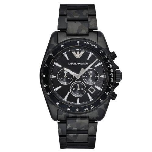 Emporio Armani Ar11027 Men S Sport Camo sort Chronograph ur