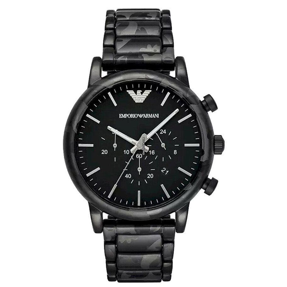 Emporio Armani Ar11045 Men S Luigi sort Chronograph ur