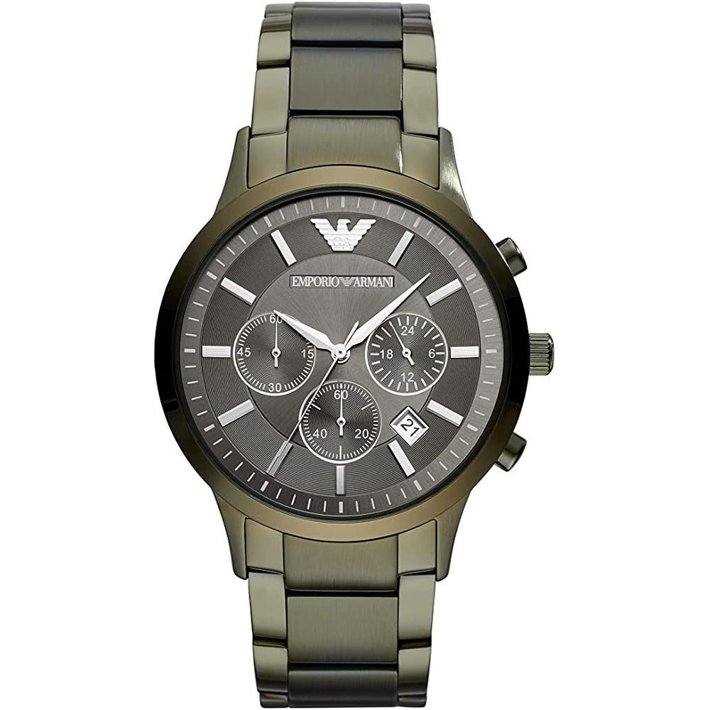 Emporio Armani Ar11117 Men S Renato Khaki grøn Chronograph ur