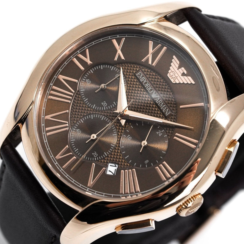 Emporio Armani Ar1701 Men S Chronograph ur med roseguld PVD-belægning