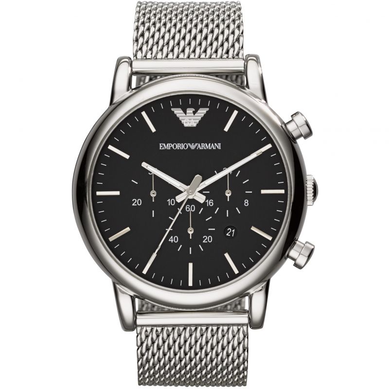 Emporio Armani Ar1808 Men S Luigi Chronograph meshlænke ur