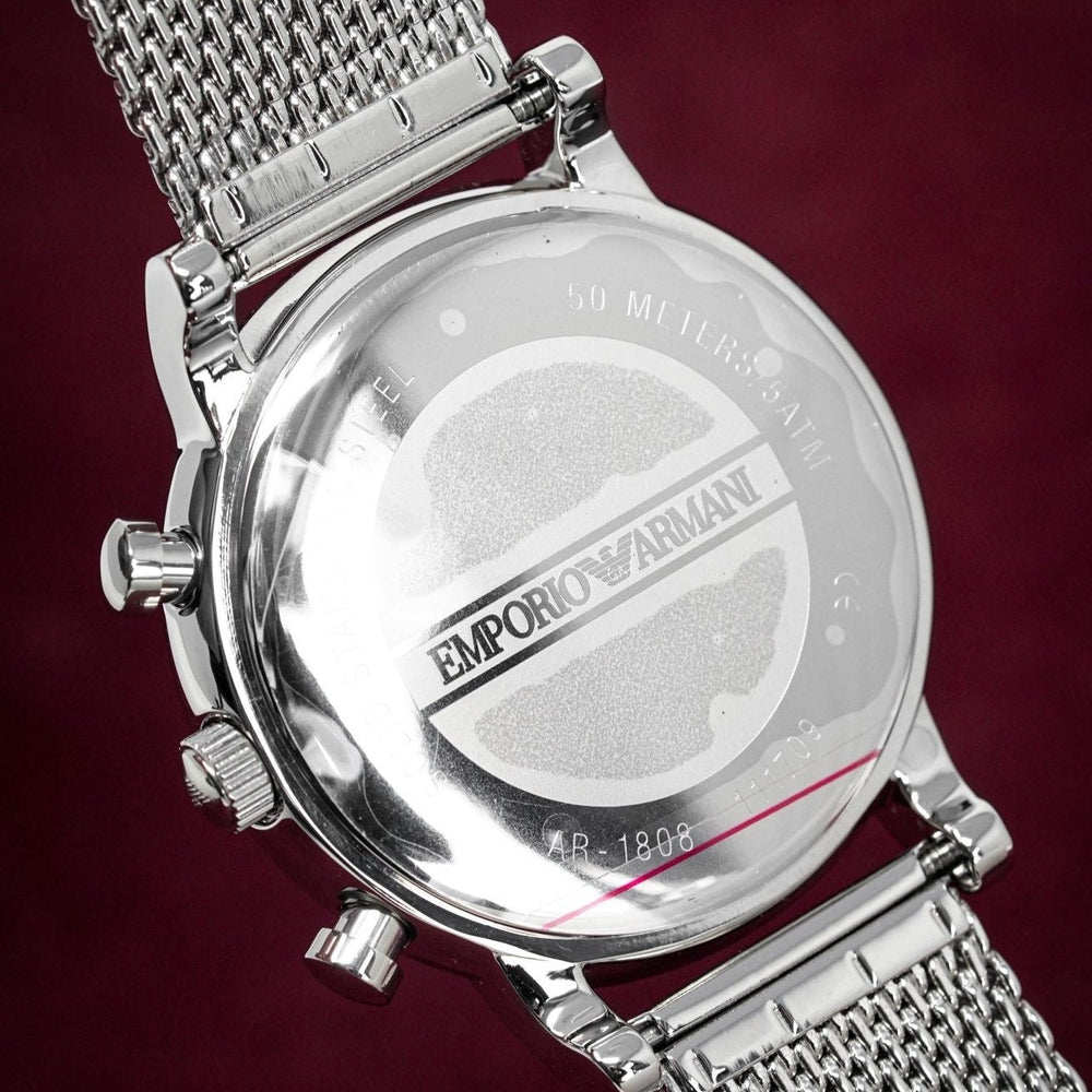 Emporio Armani Ar1808 Men S Luigi Chronograph meshlænke ur