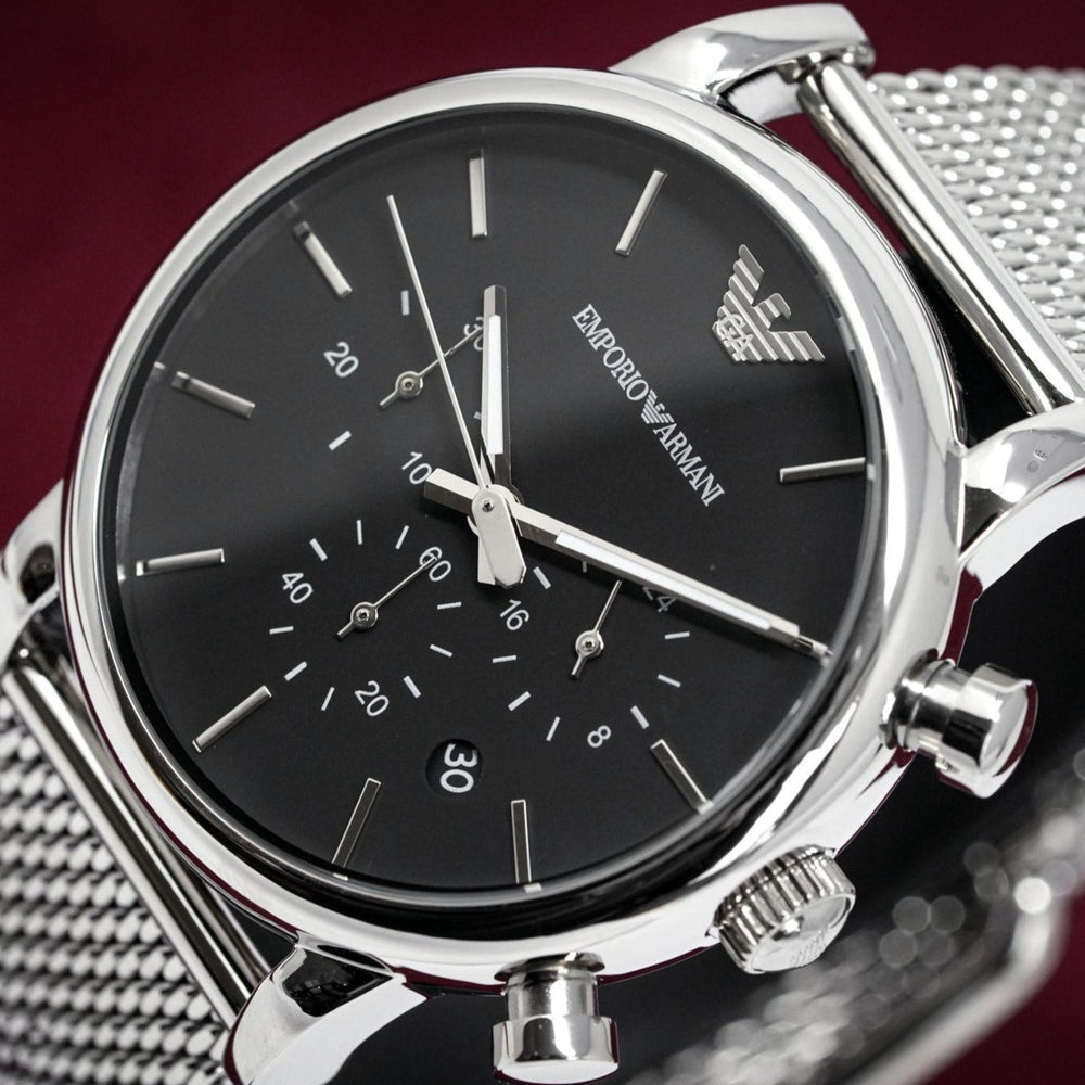 Emporio Armani Ar1808 Men S Luigi Chronograph meshlænke ur