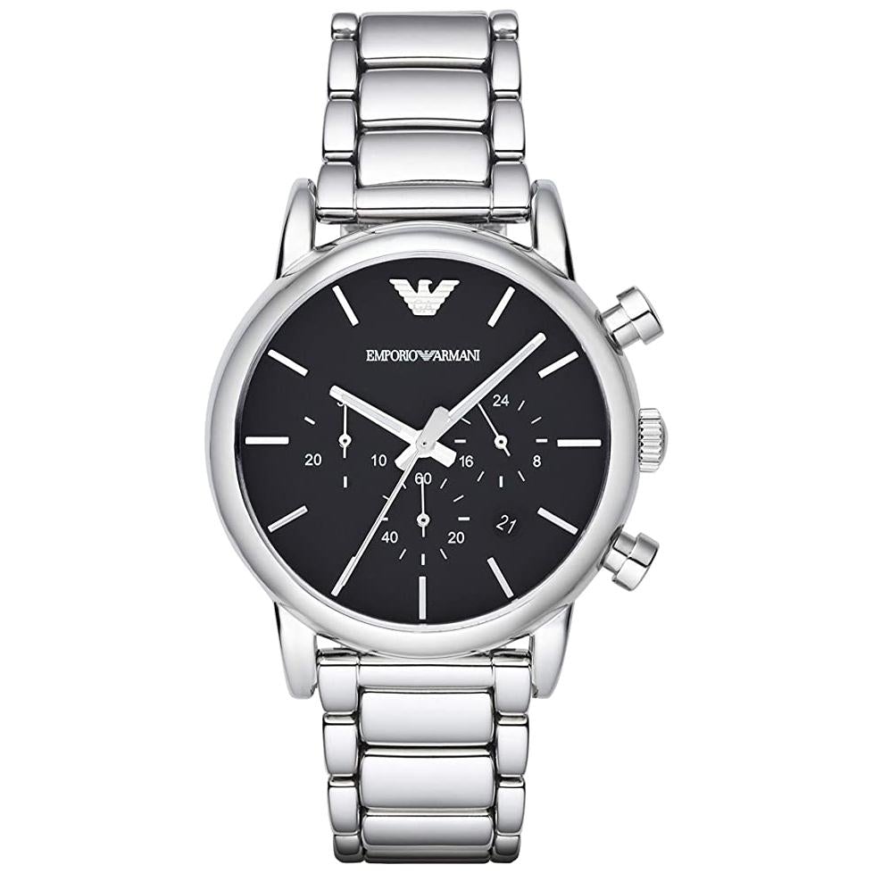Emporio Armani Ar1853 Men S sølv Chronograph ur