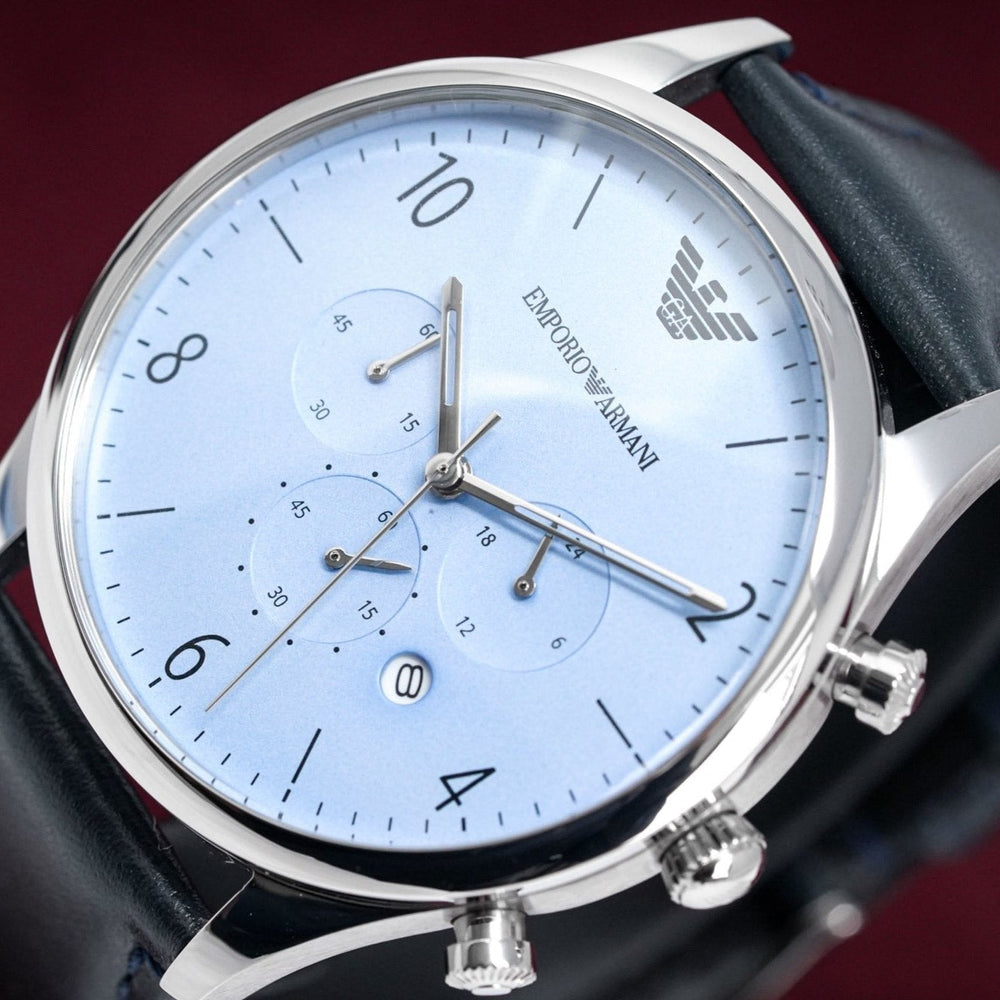 Emporio Armani Ar1889 Men S Chronograph blåt ur