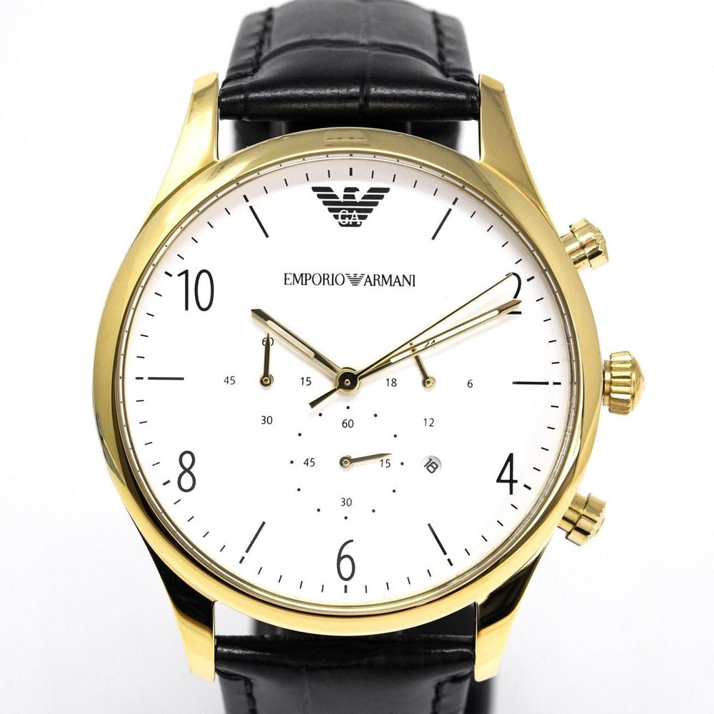 Emporio Armani Ar1892 Men S Chronograph ur med guldfarvet PVD-belægning