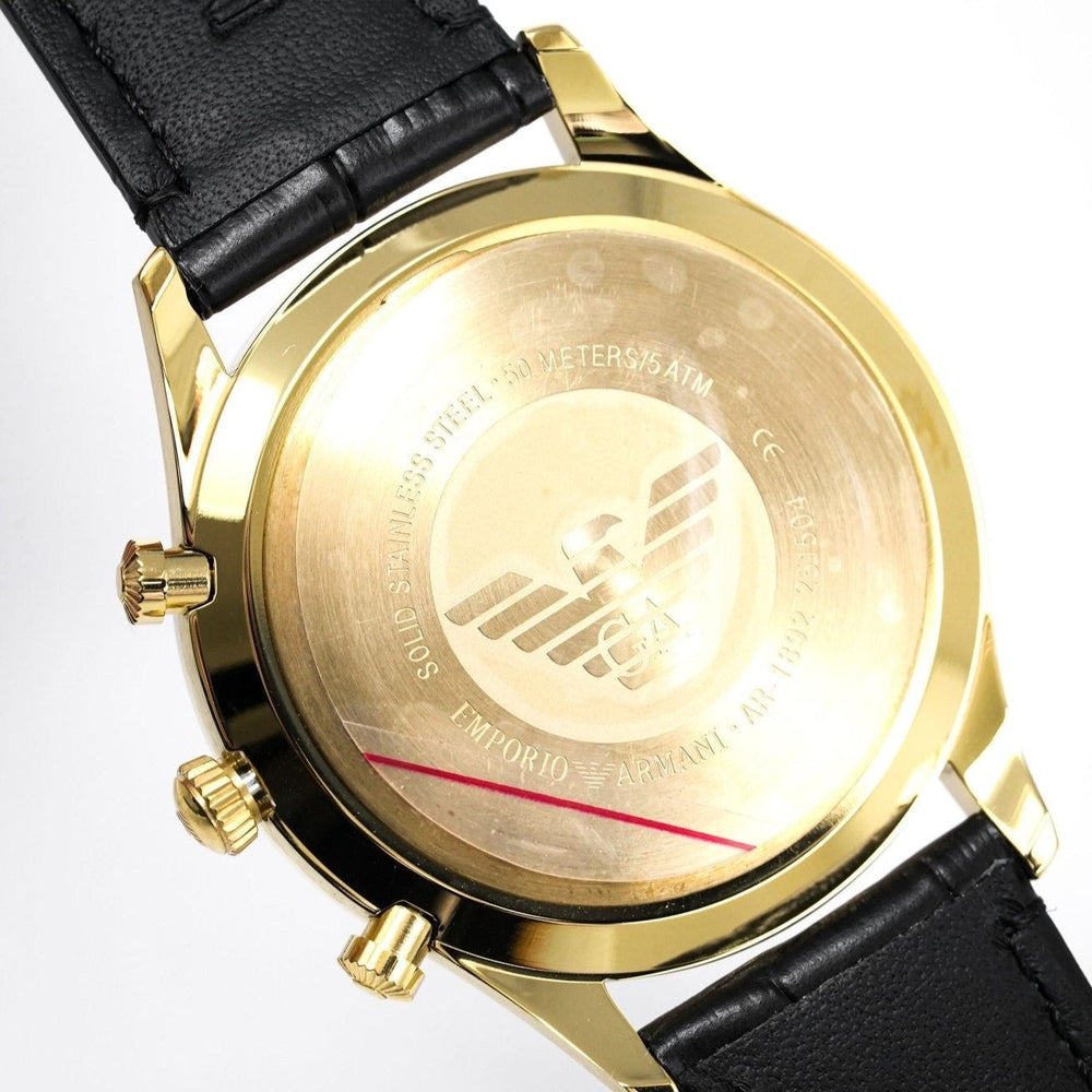 Emporio Armani Ar1892 Men S Chronograph ur med guldfarvet PVD-belægning