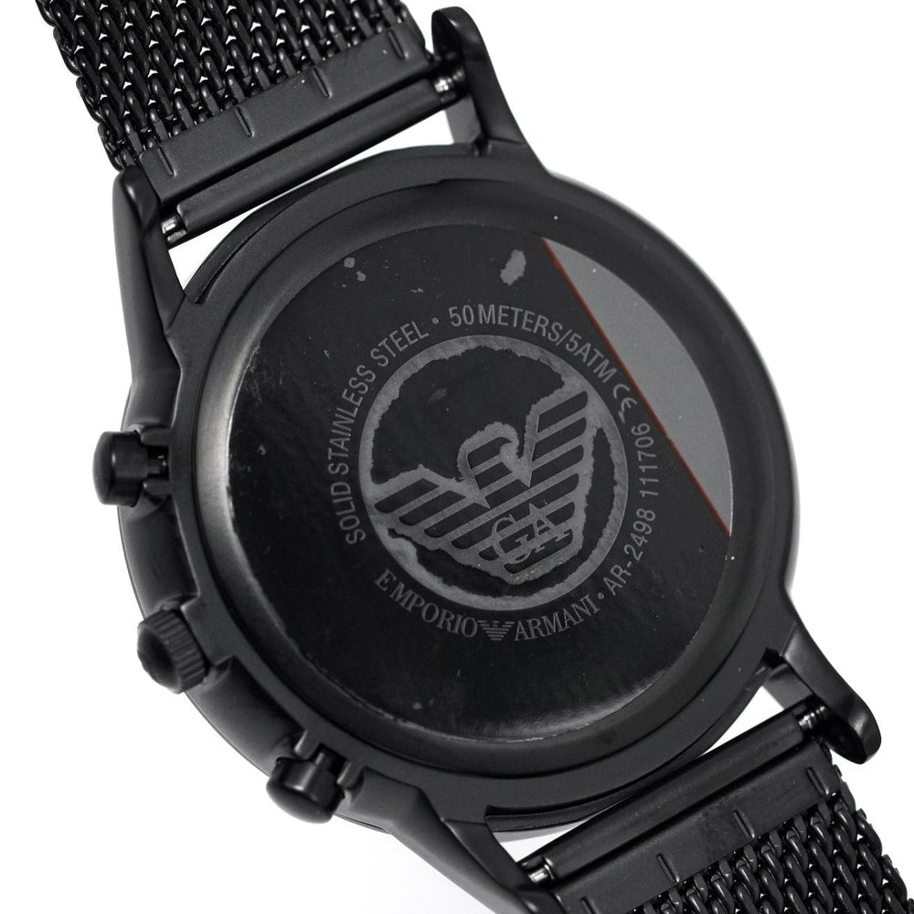 Emporio Armani Ar2498 Men S Chronograph ur sort PVD-belægning