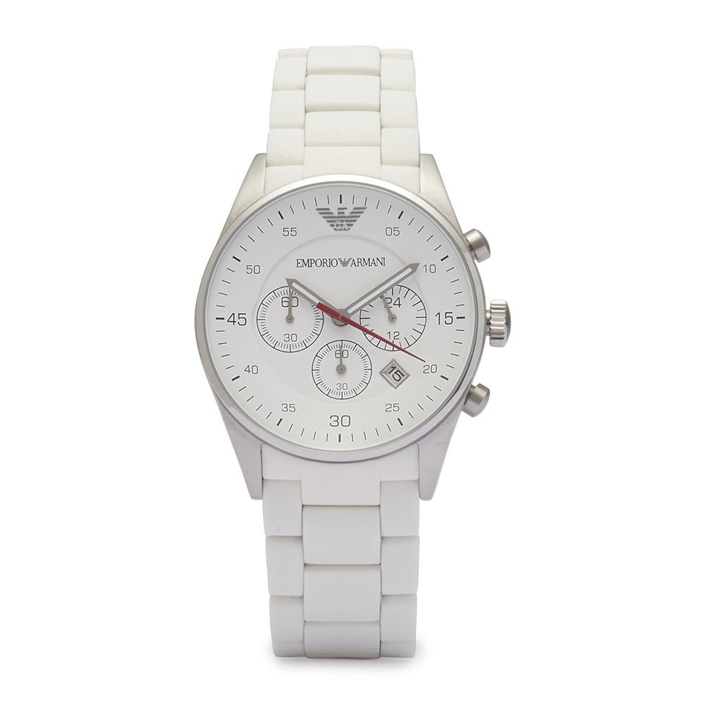 Emporio Armani Ar5867 dameur hvid Chronograph