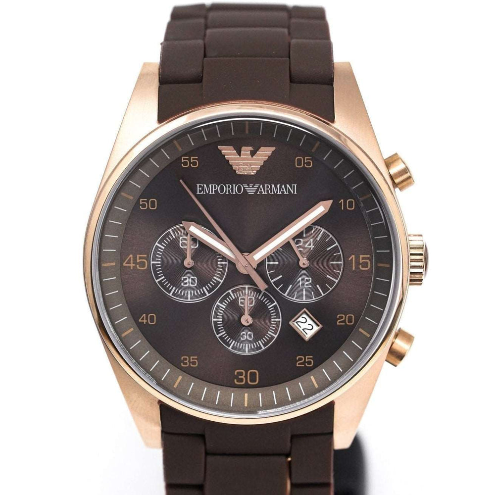 Emporio Armani Ar5891 dameur Chronograph brun