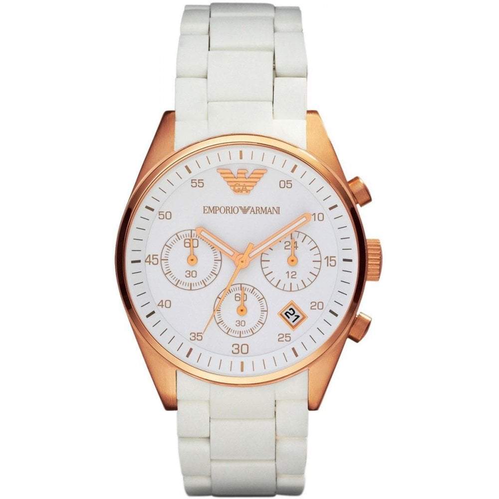 Emporio Armani Ar5920 dameur roseguld Chronograph