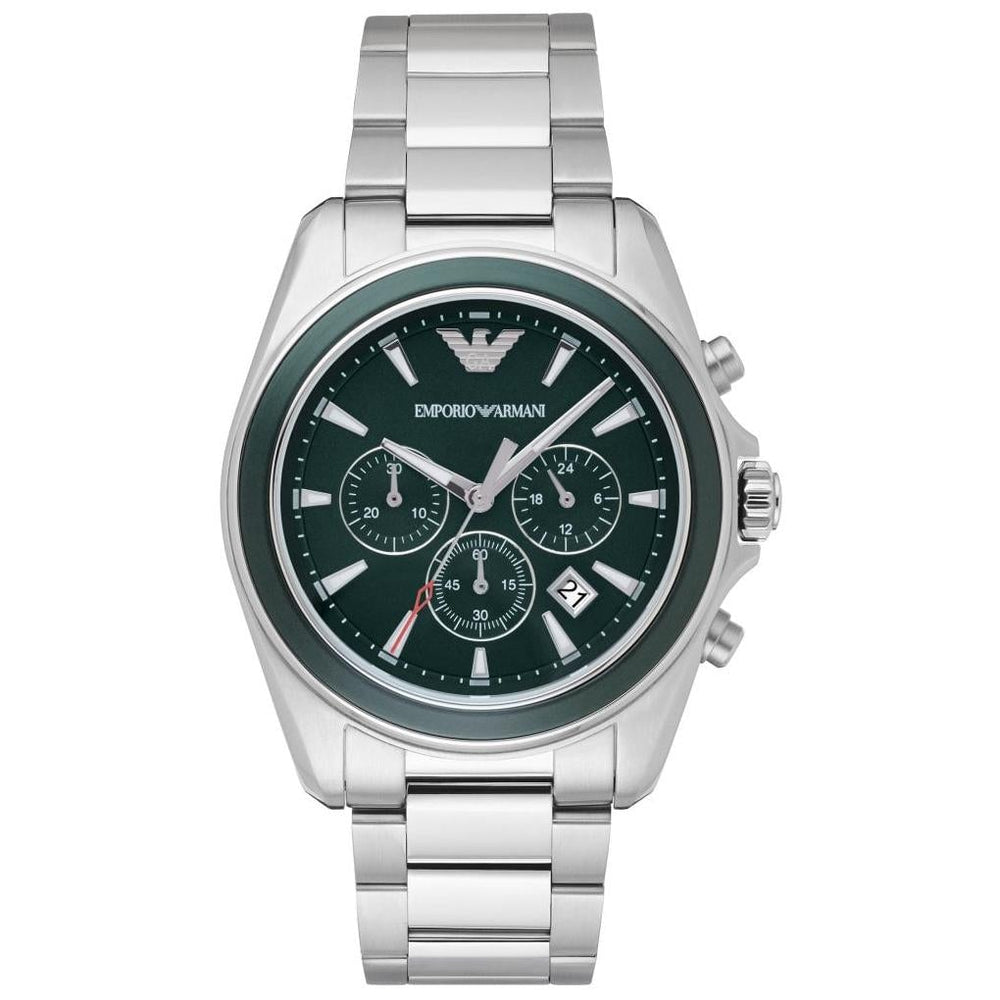 Emporio Armani Ar6090 Men S sølv Chronograph ur