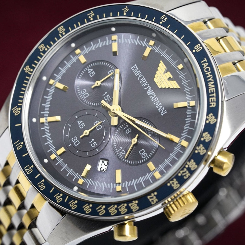 Emporio Armani Ar8030 Men S Tazio Chronograph tofarvet ur