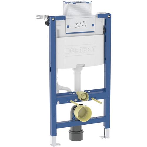 Vægmonteret Duofix ramme 98 cm med Omega 12 cm indbygningscisterne, PEX-tilslutning - Geberit