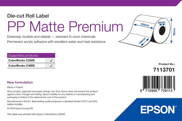 Epson Premium Pressestempel skæreetikette 105 x 152 mm 185etikette(r)