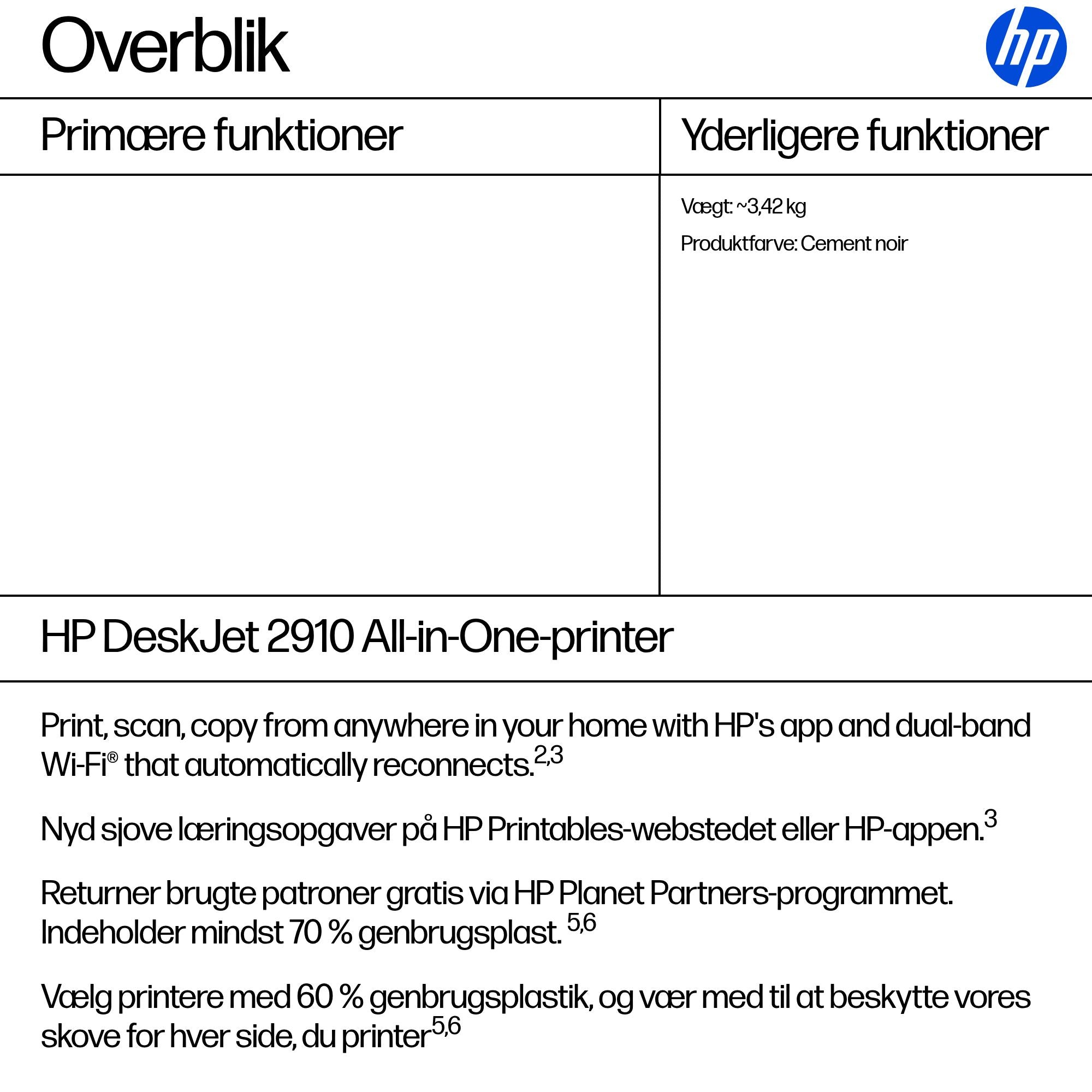 HP Deskjet 2910 All-in-One Blækprinter