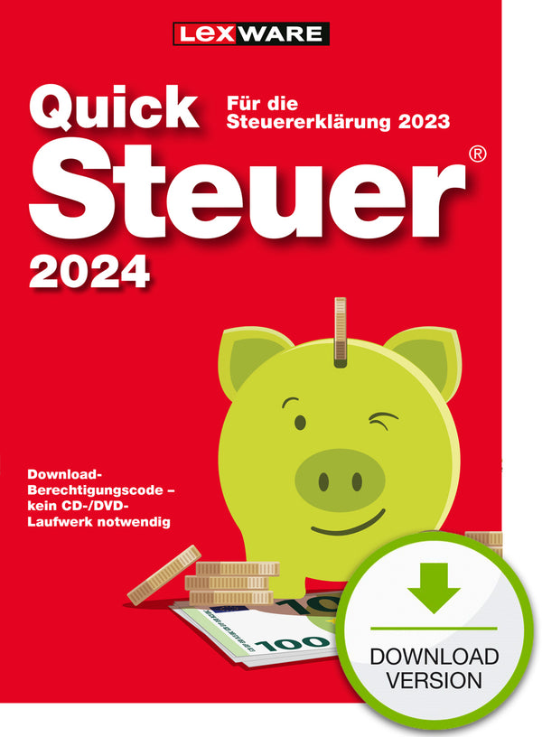 QuickSteuer 2024 Hjem/liv - personlig finans/skatteforberedelse 1 bruger Tysk