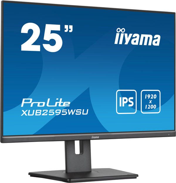 iiyama ProLite XUB2595WSU-B5 25 IPS 1920 x 1200 (WUXGA) VGA (HD-15) HDMI DisplayPort