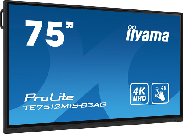 iiyama ProLite TE7512MIS-B3AG 75 Digital skiltning/interaktiv kommunikation 3840 x 2160