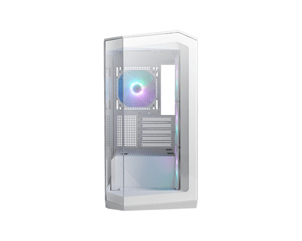 MSI MAG PANO M100R PZ Tårn Micro-ATX Ingen strømforsyning Hvid