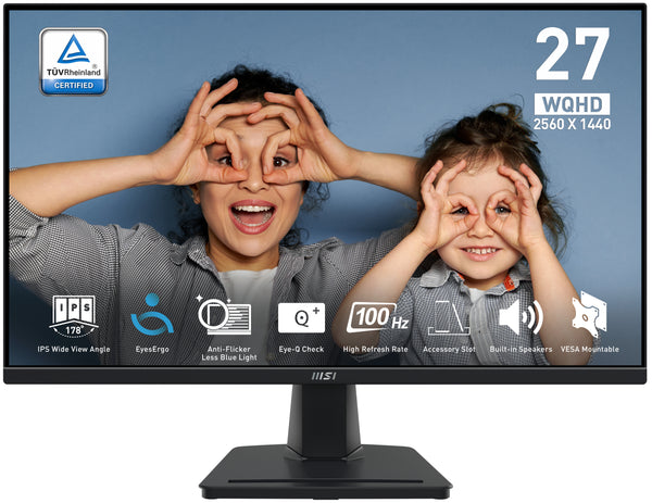 MSI PRO MP275Q 27 IPS 2560 x 1440 (2K) HDMI DisplayPort 100Hz