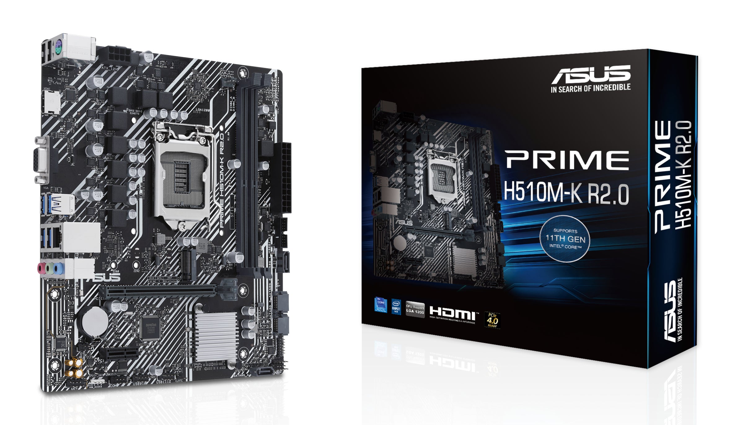 ASUS H510M-K R2.0 Micro-ATX LGA1200 sokkel Intel H470