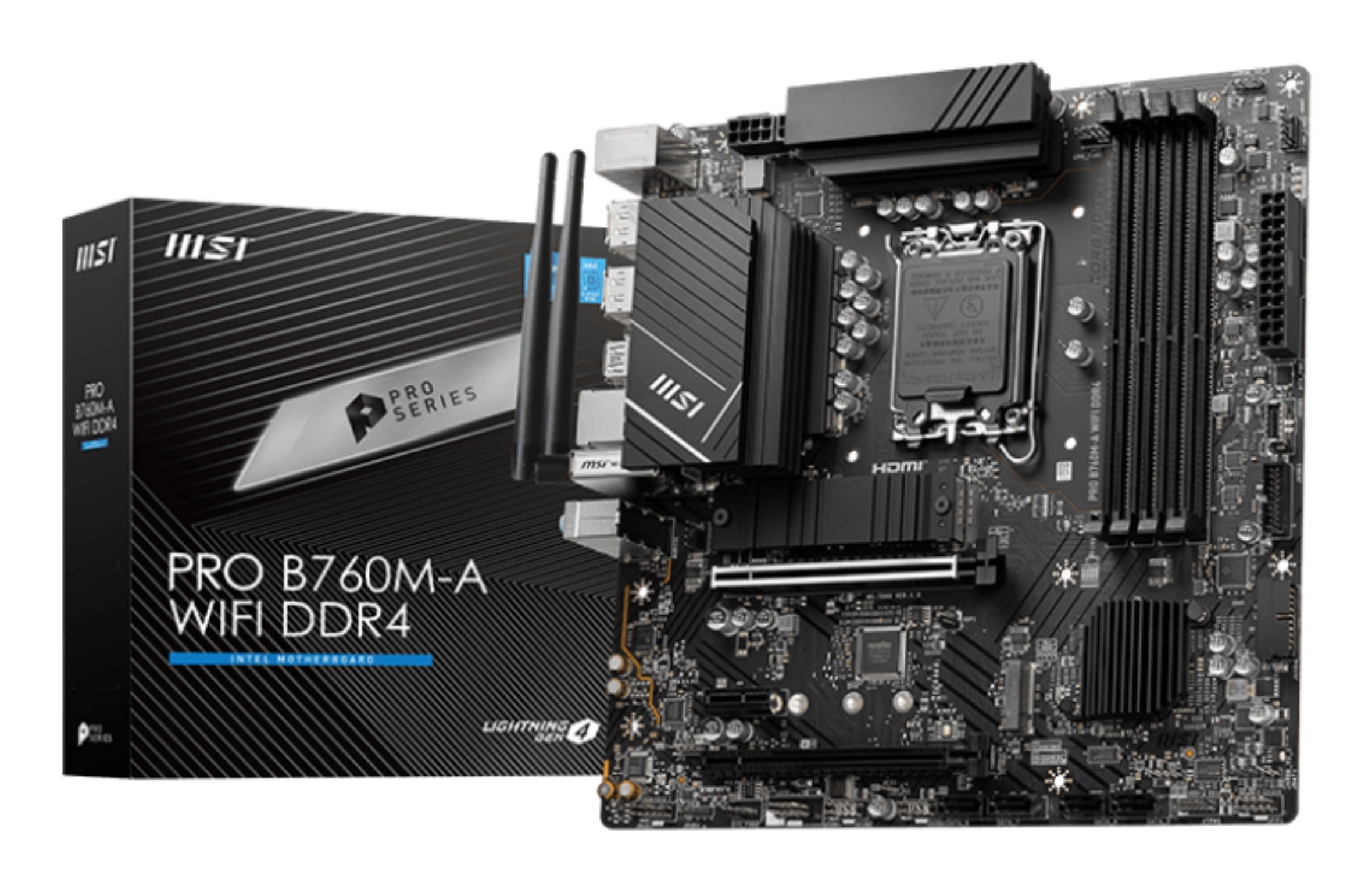 MSI PRO B760M-A WIFI DDR4 Micro-ATX LGA1700  Intel B760