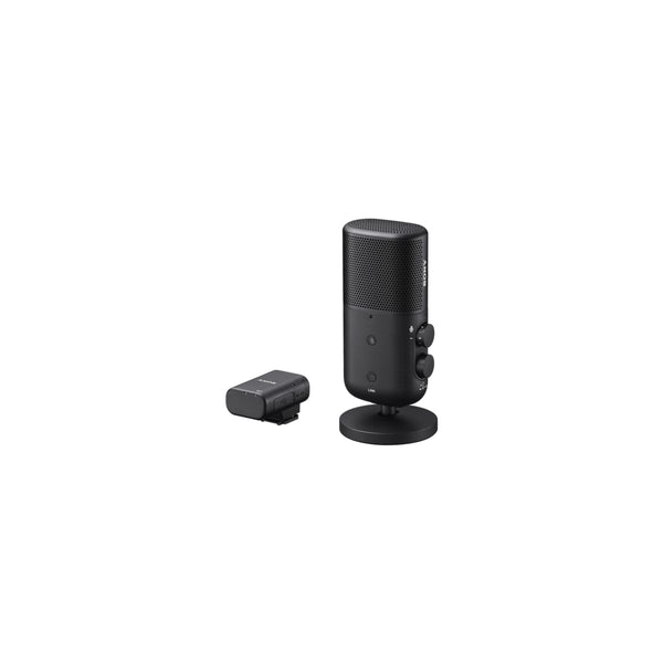 Sony ECM-S1 Trådløst mikrofonsystem Trådløs Kabling Stereo (3-Capsule-retningsbestemt) Mono Envejs Omni-directional Sort