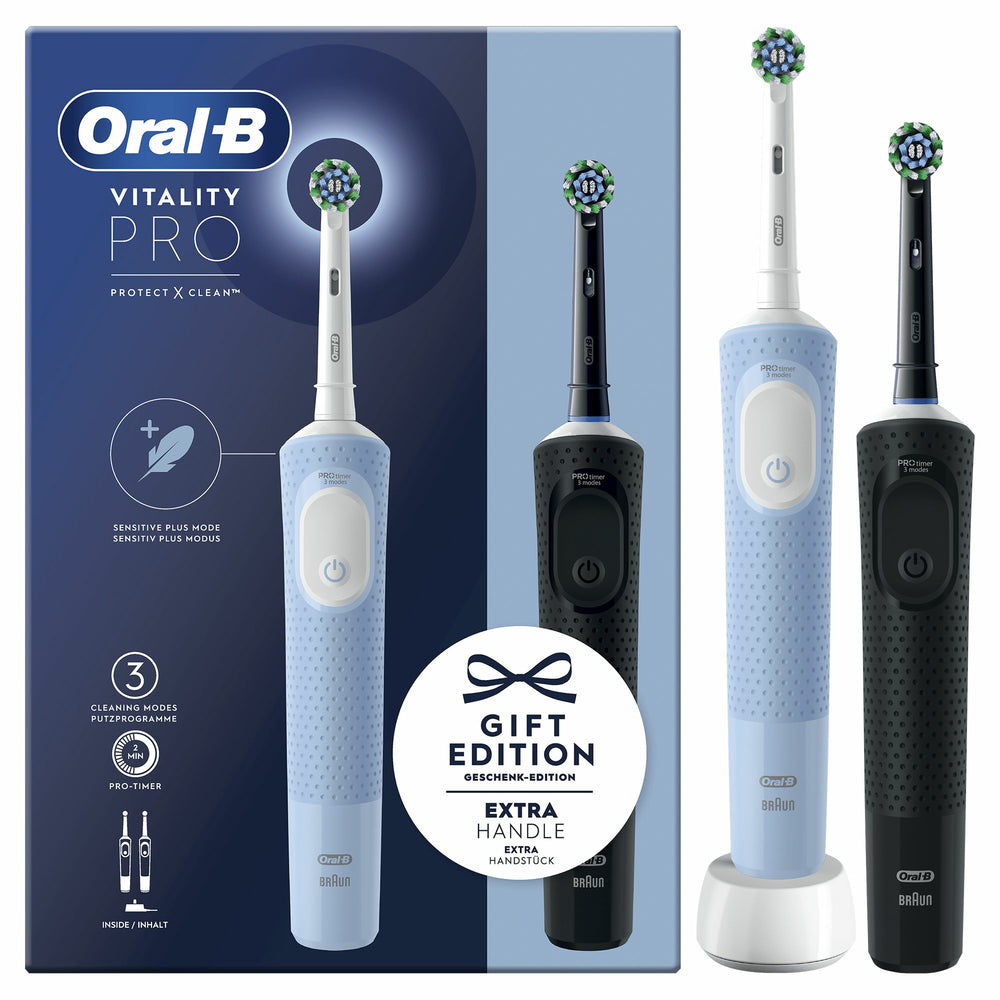 Oral-B Vitality Pro DUO D103 Sort/Blå Elektrisk tandbørste