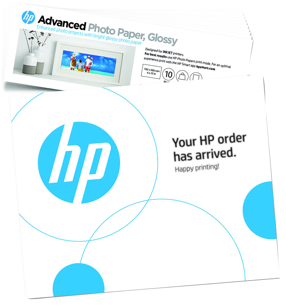 HP Advanced Fotopapir 102 x 305 mm 10ark 49V51A