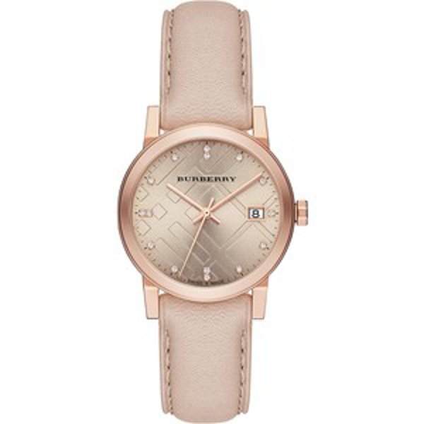 Burberry dameur The City Diamond 34mm roseguld Bu9131
