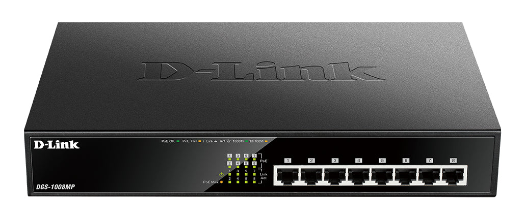 D-Link DGS 1008MP Switch 8-porte Gigabit  PoE