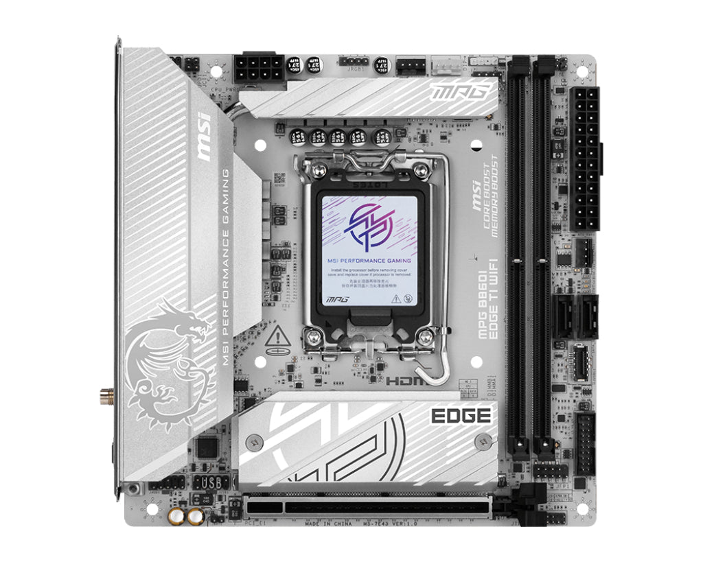 MSI MPG B860I EDGE TI WIFI bundkort Intel B860 LGA 1851 (Socket V1) mini ITX