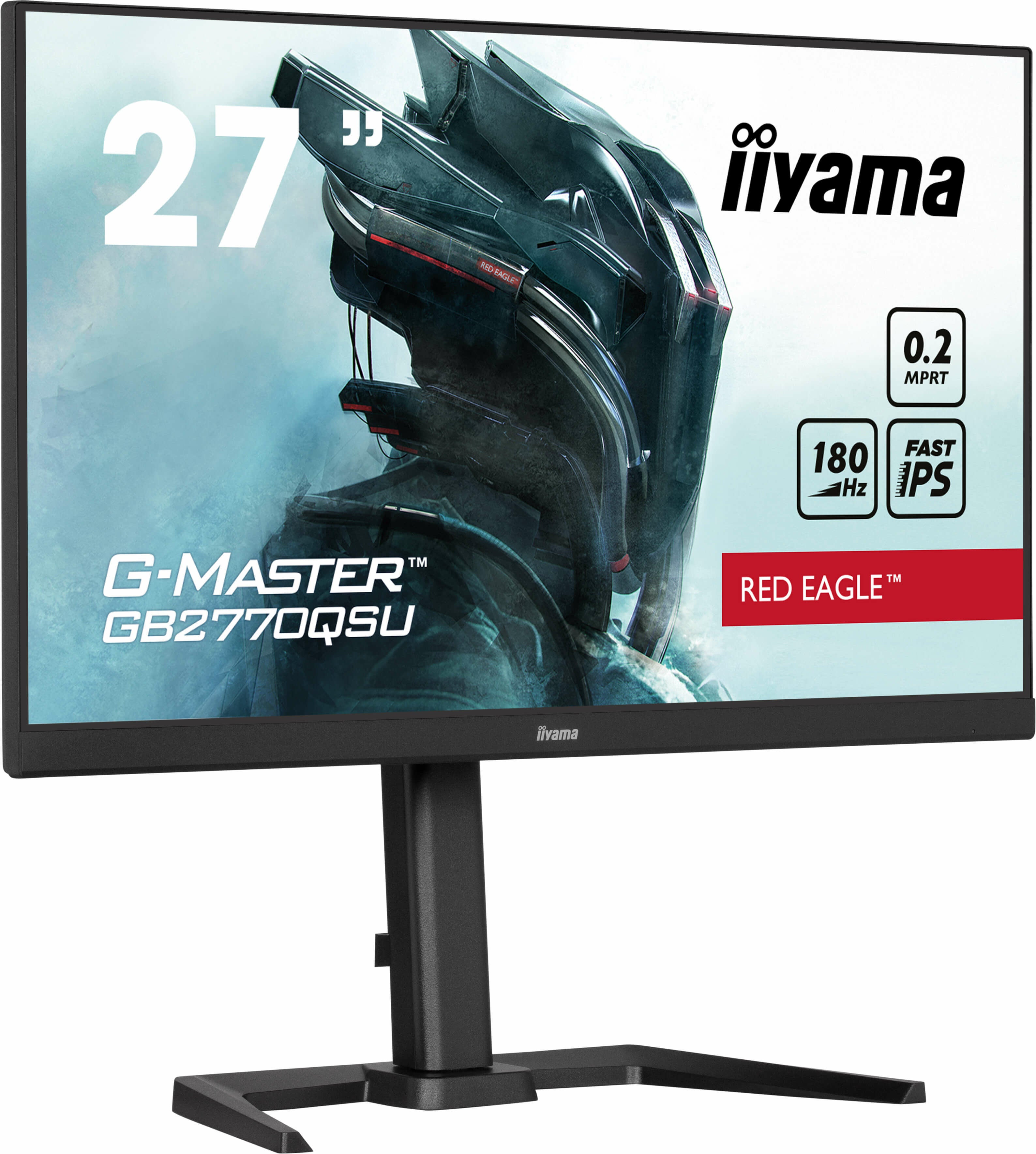 iiyama G-MASTER Red Eagle GB2770QSU-B6 27 2560 x 1440 (2K) HDMI DisplayPort 180Hz Pivot Skærm