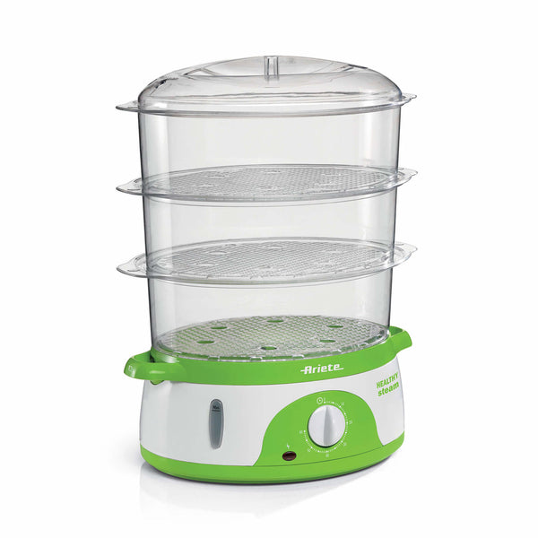 Ariete 0911/01 dampkoger 3 kurv(e) Bordplade 800 W Grøn, Transparent, Hvid