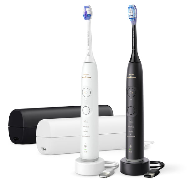 Philips Sonicare 7100 series HX7429 Elektrisk Tandbørste Sort Hvid