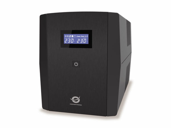 Conceptronic ZEUS08E UPS-enhed Interaktivt indgangsstik 1,5 kVA 900 W 6 AC stikkontakt(er)