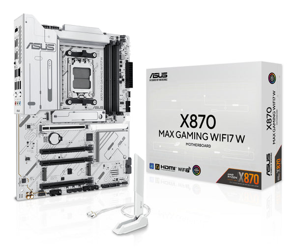 ASUS X870 MAX GAMING WIFI7 WHITE AMD X870 Sokkel AM5 ATX