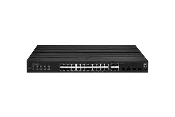 LevelOne IGS-2128 netværksswitch Administreret L2 Gigabit Ethernet (10/100/1000) Sort
