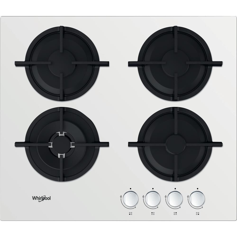 Whirlpool AKT 625/WH Sort, Hvid Indbygget 60 cm Gaskomfur 4 zone(s)