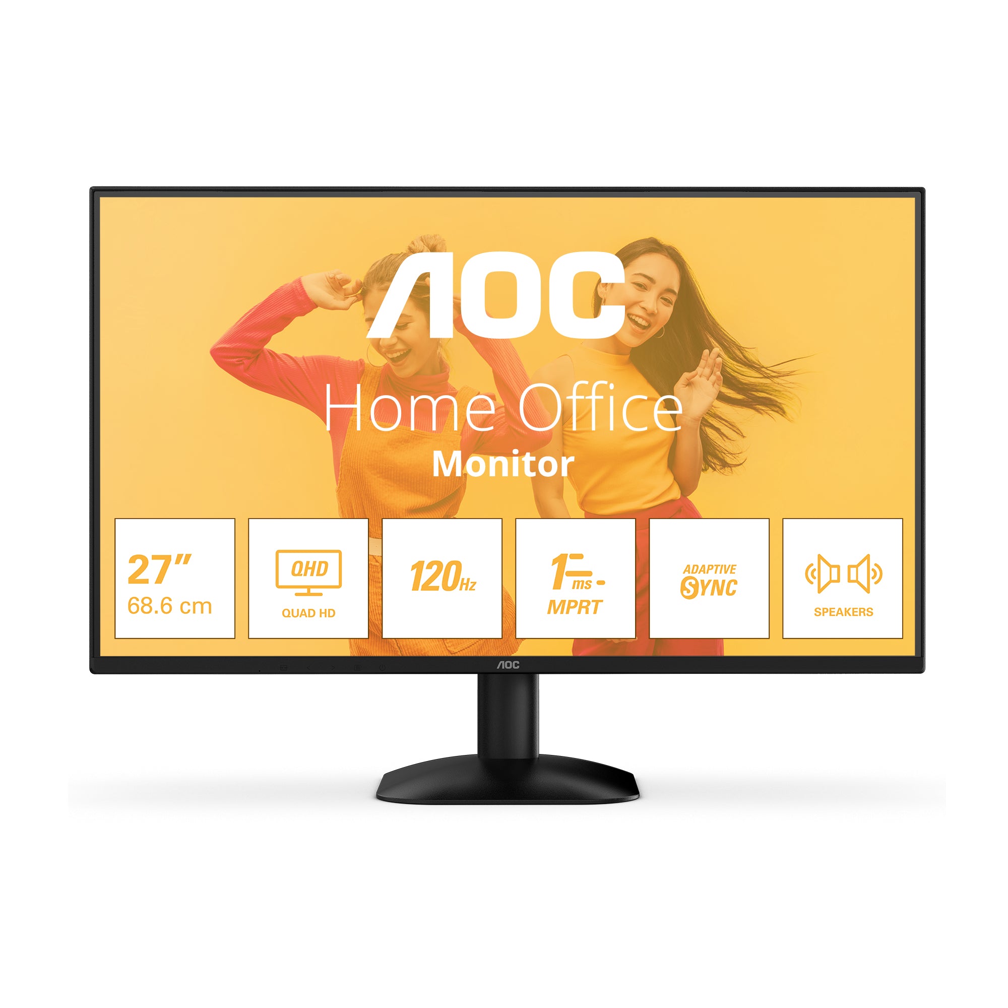 AOC B3 Q27B35S3 computerskærm 68,6 cm (27) 2560 x 1440 pixel Quad HD LED Sort