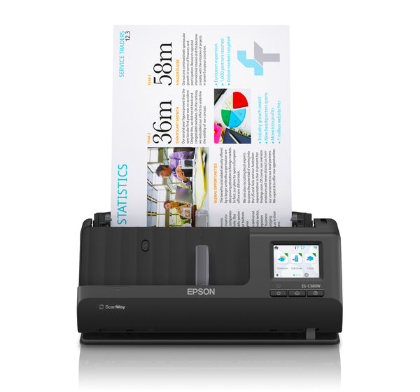 Epson ES-C380W Scanner med papirfødning Desktopmodel
