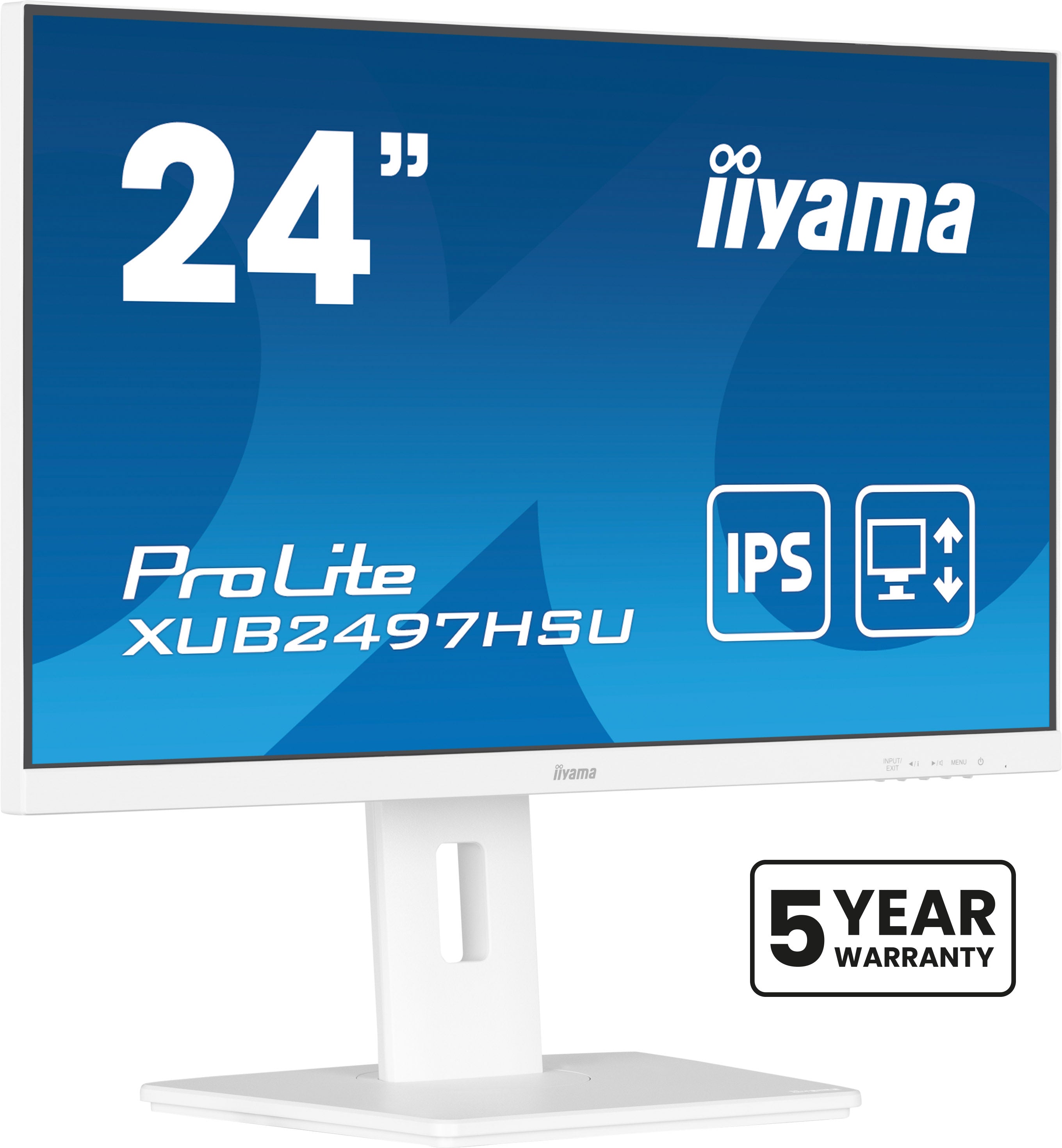 iiyama ProLite XUB2497HSU-W2 24 1920 x 1080 (Full HD) HDMI DisplayPort 100Hz Pivot Skærm