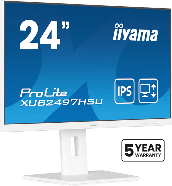 iiyama ProLite XUB2497HSU-W2 24 1920 x 1080 (Full HD) HDMI DisplayPort 100Hz Pivot Skærm