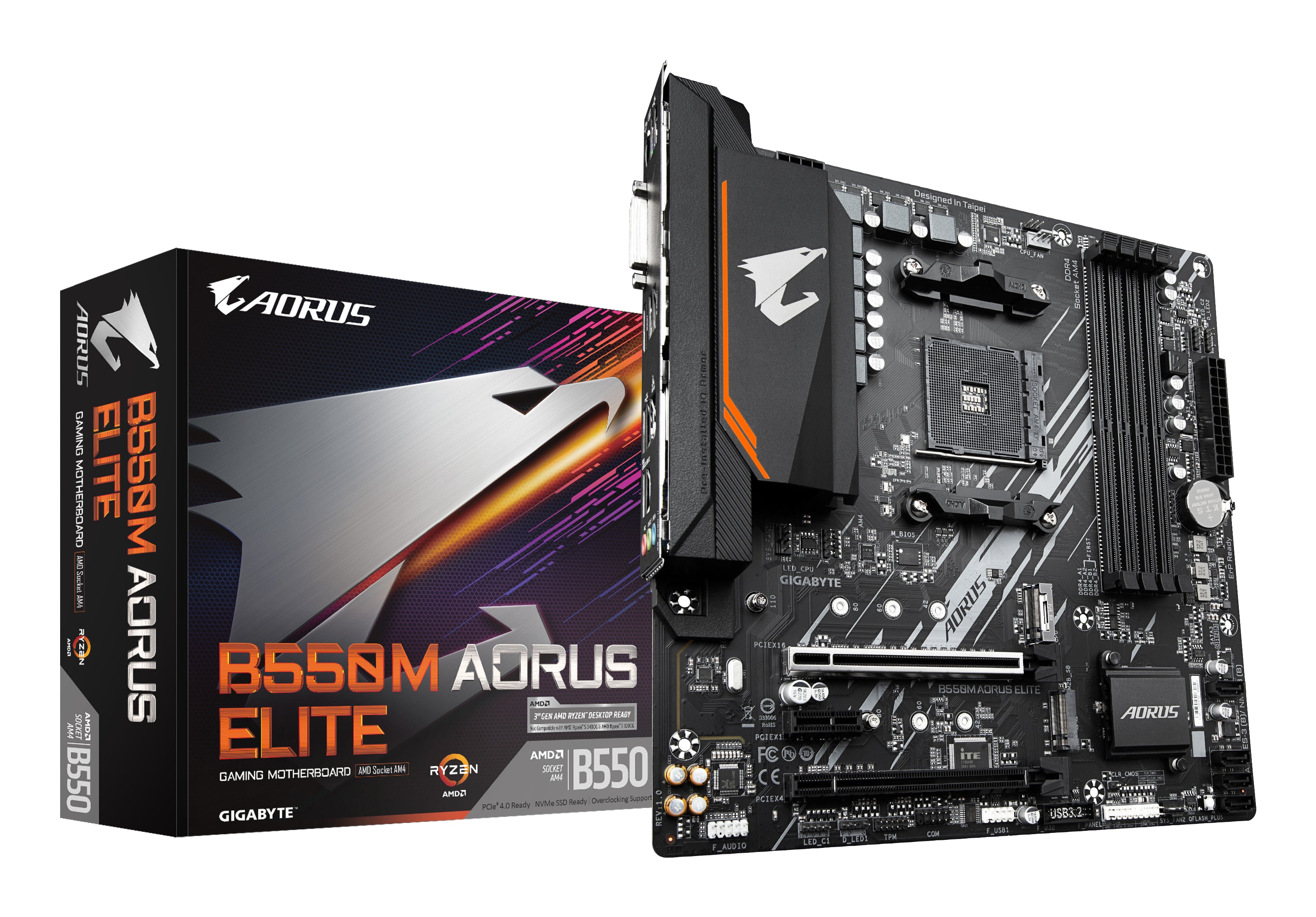 Gigabyte B550M AORUS ELITE Micro-ATX  AM4 AMD B550