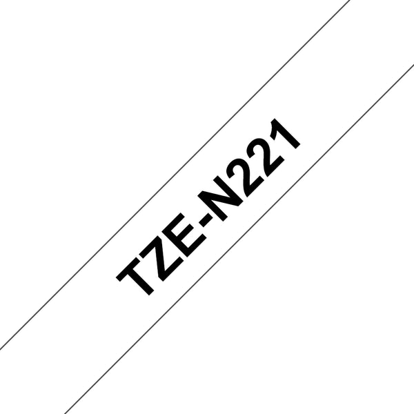 Brother TZe N221 Bånd uden laminering Hvid
