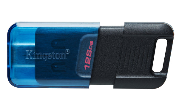 Kingston DataTraveler 80 M 128GB USB-C 3.2 Gen 1 Sort Blå