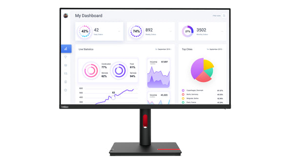 Lenovo ThinkVision T32p-30 31.5 3840 x 2160 (4K) HDMI DisplayPort USB-C Pivot Skærm